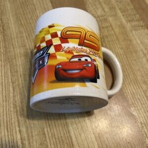 Sherwood Brands Lightning McQueen Coffee Mug Cup Disney Pixar Hudson Hornet!
